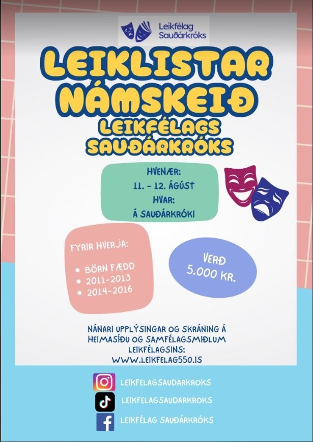 Leiklistarnámskeið fyrir börn